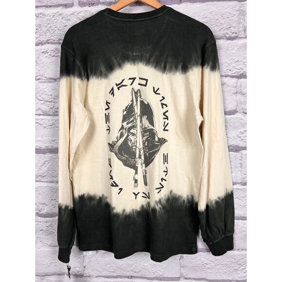 NWT Star Wars‎ Mens M Obi-Wan Darth Vader Face Tie-Dye Long Sleeve Shirt Graphic - Picture 3 of 12